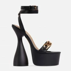 Head Over Heels: All In One Boutique Keep Up Heels- Black Footwear