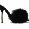Head Over Heels: Bundle And Shoetique Mink Heels- Black New Arrivals