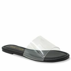 Head Over Heels: Bundle And Shoetique So So Clear Sandals- Black