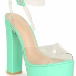 Head Over Heels: All In One Boutique Footwear Darcie Heels- Mint