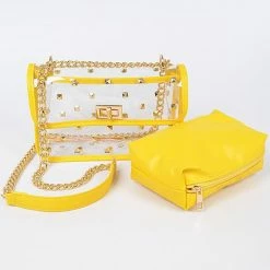 Head Over Heels: Bundle And Shoetique Studded 2n1 Handbag- Yellow Accessories