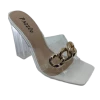 Head Over Heels: All In One Boutique Gold Link Heels- White
