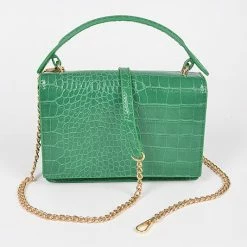 Head Over Heels: Bundle And Shoetique Croc Box Bag- Green
