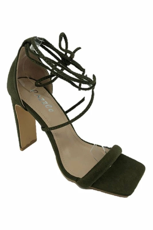 Head Over Heels: All In One Boutique Maggie Heels- Olive Footwear