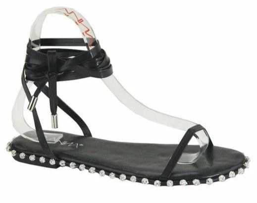 Head Over Heels: All In One Boutique Soft Pastels Sandals- Black Footwear