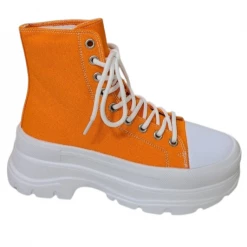 Head Over Heels: All In One Boutique Footwear Orange Cream Sneaker