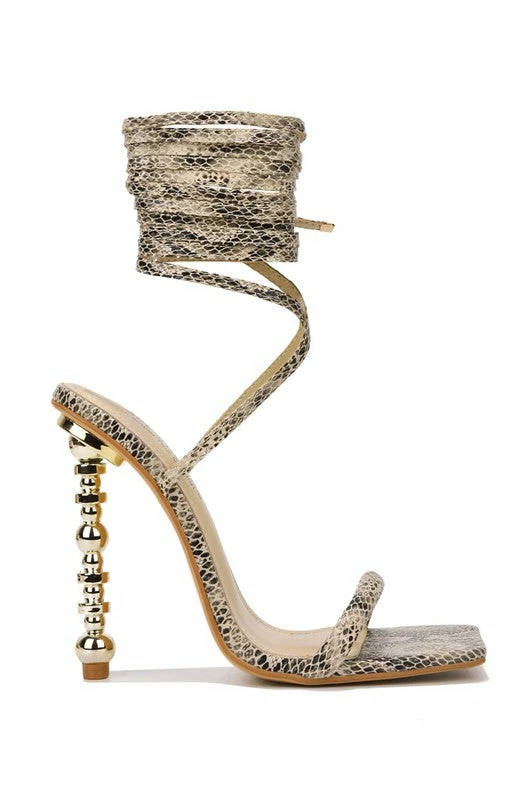 Head Over Heels: All In One Boutique Empire Heels- Snake Footwear