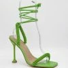 Head Over Heels: All In One Boutique Footwear Bungee Heels- Green
