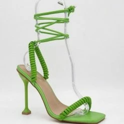 Head Over Heels: All In One Boutique Footwear Bungee Heels- Green