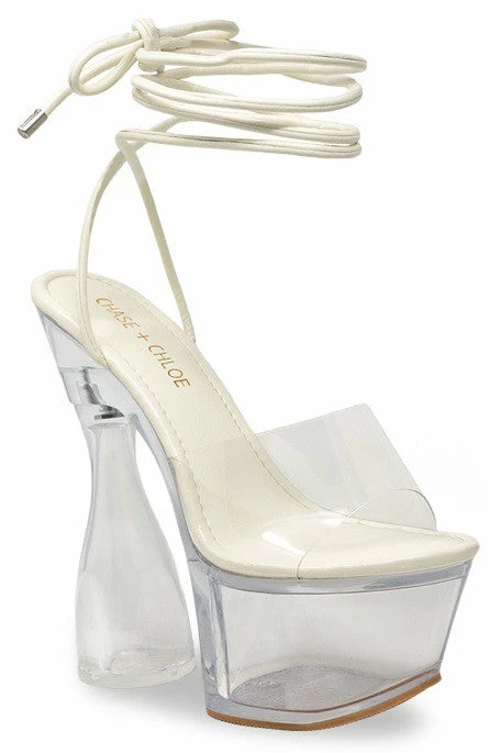 Head Over Heels: All In One Boutique Randa Heels- White Footwear
