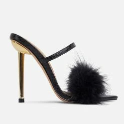 Head Over Heels: All In One Boutique More Fluff Heels- Black