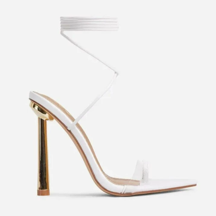 Head Over Heels: All In One Boutique Kamile Heels- White Footwear