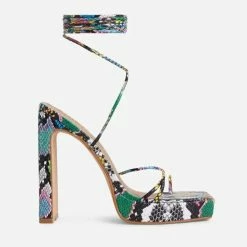 Head Over Heels: All In One Boutique Serpent Heels- Multi Footwear