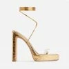 Head Over Heels: All In One Boutique Feeling Flirty Heels- Gold