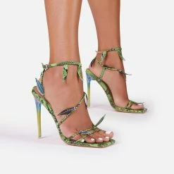 Head Over Heels: All In One Boutique Footwear Eve Heels- Green