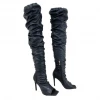 Head Over Heels: All In One Boutique Vice Thigh Boot- Black Footwear