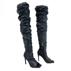 Head Over Heels: All In One Boutique Vice Thigh Boot- Black Footwear