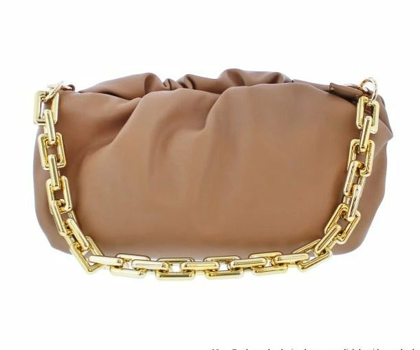 Head Over Heels: Bundle And Shoetique Cuban Links Bag- Nude