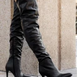 Head Over Heels: All In One Boutique Danger Thigh Boot- Black