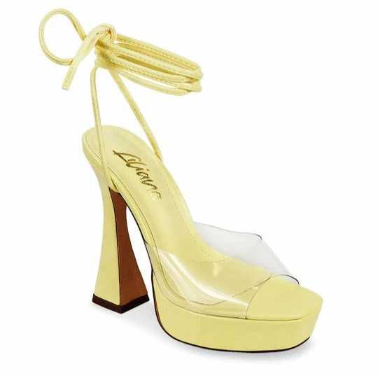 Head Over Heels: All In One Boutique Ajay Heels- Yellow Footwear