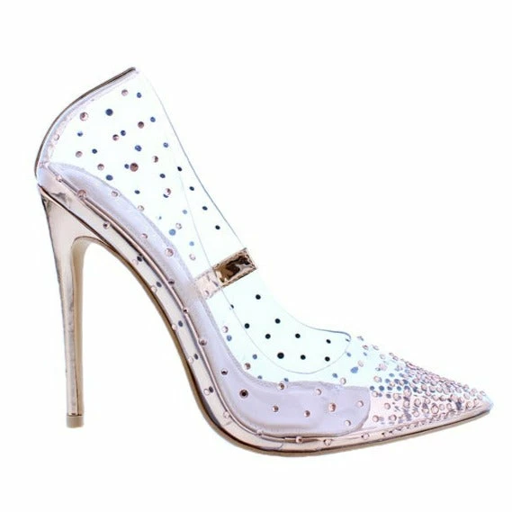 Head Over Heels: All In One Boutique Baddie Pump- Rose Gold Footwear