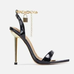 Head Over Heels: All In One Boutique Footwear Python Heels- Black