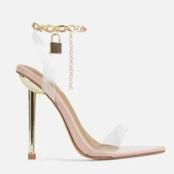 Head Over Heels: All In One Boutique Python Heels- Nude Footwear