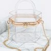 Head Over Heels: All In One Boutique Acrylic Clutch- Clear Octagon Accessories