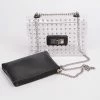 Head Over Heels: All In One Boutique Accessories Studded Pouch Bag- Black/Silver
