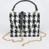 Head Over Heels: Bundle And Shoetique Accessories Houndstooth Satchel- Black