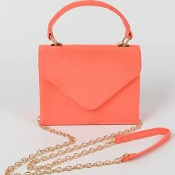 Head Over Heels: Bundle And Shoetique Suede Satchel- Coral Accessories