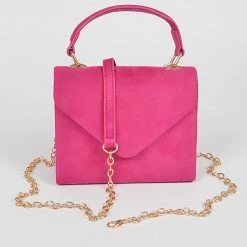 Head Over Heels: Bundle And Shoetique Suede Satchel- Fuchsia