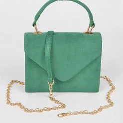Head Over Heels: Bundle And Shoetique Accessories Suede Satchel- Green