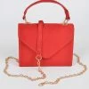 Head Over Heels: Bundle And Shoetique Accessories Suede Satchel- Red