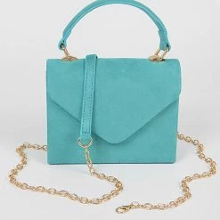 Head Over Heels: Bundle And Shoetique Suede Satchel- Turquoise Accessories