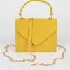 Head Over Heels: Bundle And Shoetique Accessories Suede Satchel- Yellow