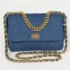 Head Over Heels: All In One Boutique Suzzie Denim Clutch- Dark