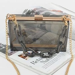 Head Over Heels: All In One Boutique Acrylic Clutch- Black