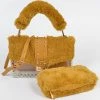Head Over Heels: Bundle And Shoetique Studded Fur Satchel- Mustard Accessories