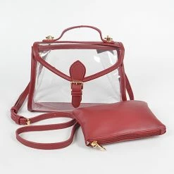 Head Over Heels: Bundle And Shoetique 2n1 Satchel- Burgundy Accessories