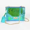 Head Over Heels: Bundle And Shoetique Accessories Studded Holo Satchel- Blue/Green