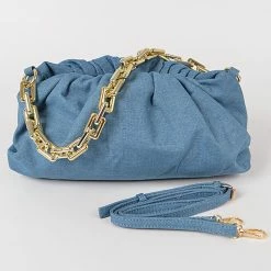Head Over Heels: Bundle And Shoetique Scrunch Satchel- Medium Denim