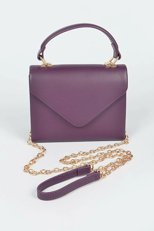 Head Over Heels: All In One Boutique Accessories Leather Satchel- Purple