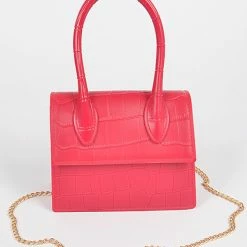 Head Over Heels: Bundle And Shoetique Accessories Mini Croc Satchel- Pink