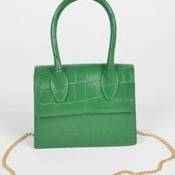 Head Over Heels: Bundle And Shoetique Mini Croc Satchel- Green