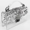 Head Over Heels: Bundle And Shoetique Accessories Clear Graffiti Satchel- Black