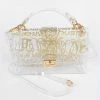 Head Over Heels: Bundle And Shoetique Clear Graffiti Satchel- Gold Accessories