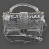 Head Over Heels: Bundle And Shoetique Clear Graffiti Satchel- Silver Accessories