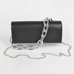 Head Over Heels: Bundle And Shoetique Cuban Links Bag- Black/Silver Accessories