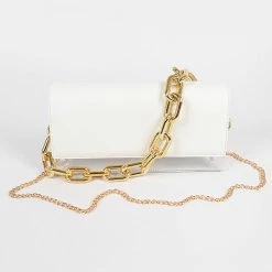 Head Over Heels: Bundle And Shoetique Accessories Cuban Links Bag- White